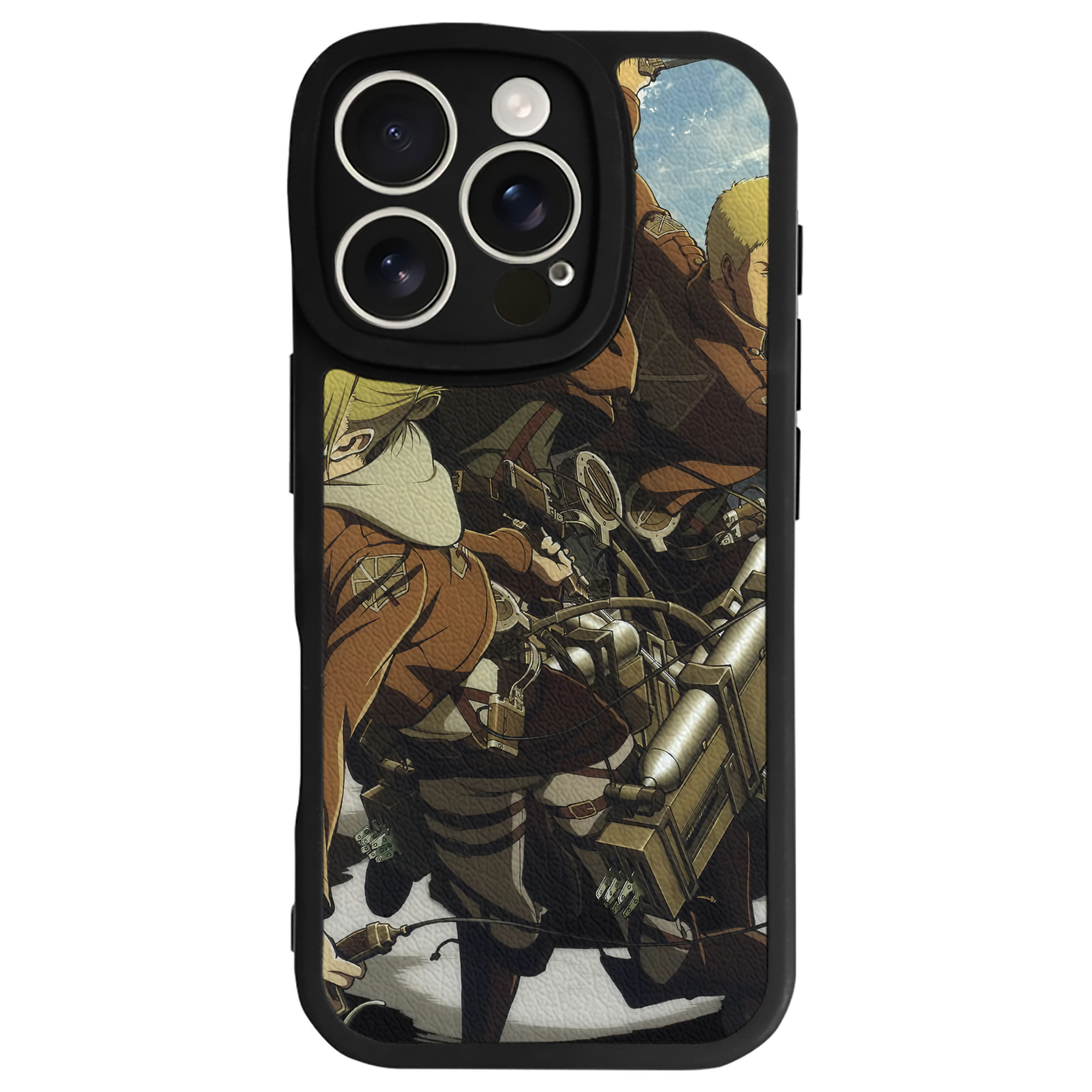 （画像用） 進撃の巨人 Attack on Titan 【iPhone 16シリーズ対応】シリコンスマホケース（レザー調） 材質：シリコン